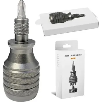 Sada nářadí Multifunkční kovová sada 7v1 s mini šroubovákem a šesti bity uloženými v těle rukojeti s magnetickým víčkem a protiskluzovou úpravou