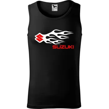 Pánské tílko Pánské tílko s motivem Suzuki Flames - Černé
