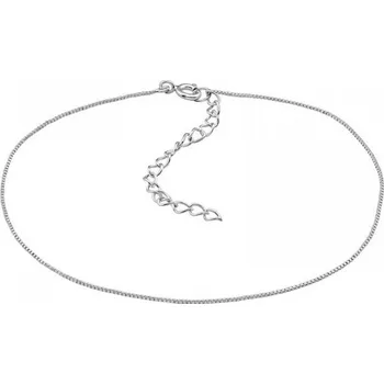 Náramek Stříbrný rhodiovaný náramek na nohu SIMPLE Ag 925/1000
