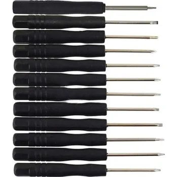 Sada nářadí Sada 12 ks mini šroubováků pro opravu mobilních telefonů Jemné nástroje pro přesnou práci Různé typy hlav Šroubovák 82 mm