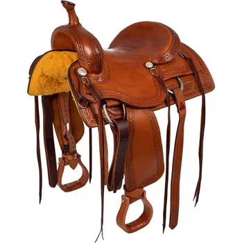 McBryan Sedlo westernové Wade Border Stamp McBryan, chestnut Velikost posedlí: 17"