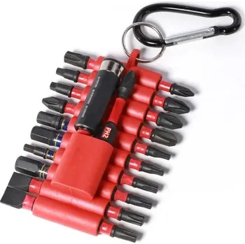 Sada nářadí Profesionální sada 24 bitů s magnetickým držákem a silikonovým pouzdrem s karabinou pro snadné přenášení a použití v dílně i doma