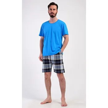 Pánské pyžamo Pánské pyžamo šortky Henry - modrá - XXL
