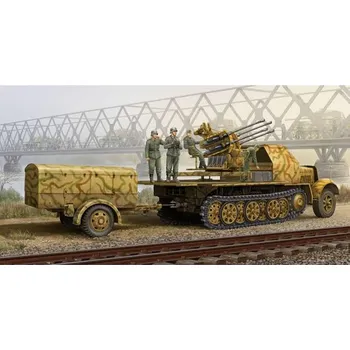 Plastikový model German 2cm Flakvierling 38 auf Selbstfahrlafette - Trumpeter 01524