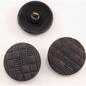 Knoflík Luxusní skleněný knoflík se spodním přišitím - odstíny hnědé - průměr 2,2 cm