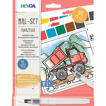 omalovánky HEYDA 10 omalovánek - dopravní prostředky