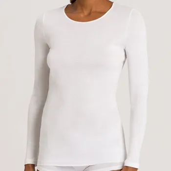 Pánské tričko Hanro - Cotton Seamless triko s dlouhým rukávem white M 71620