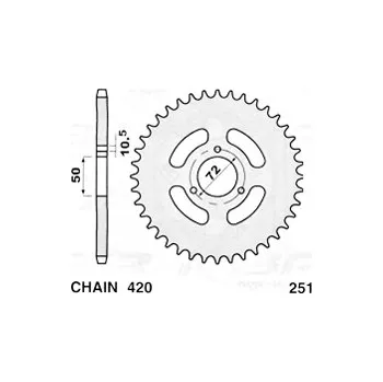 Řetězová sada pro motocykl S rozeta APRILIA RX50 98-05, SM50 03-06 (JTR24.50) - (S rozeta APRILIA RX50 98-05, SM50 03-06 (JTR24.50) -)