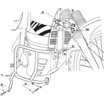 Rám pro motocykl KAPPA padací rám HONDA XL 600V TRANSALP (89-99) (TN363) černá (KAPPA padací rám HONDA XL 600V TRANSALP (89-99) (TN363) černá)