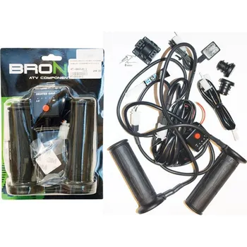 Řazení (gripy) vyhřívané BRONCO AT-08318-1 (BRONCO řazení (gripy) vyhřívané ATV + ohřívač palce - černá barva (EL))