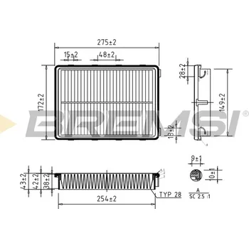 Vzduchový filtr Vzduchový filtr BREMSI FA0550