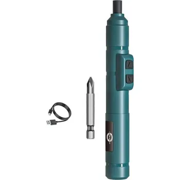 Sada nářadí Elektrický šroubovák 3.6V Dobíjecí s USB kabelem Jednoduchý ovládací panel Přepínač směru Sada s nástavcem pro domácí použití