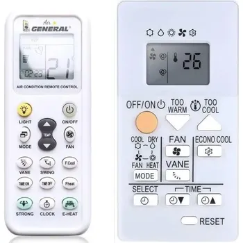 Dálkový ovladač MITSUBISHI RH18A, MSZ-AL25VKG, MSZ-HR25VF, MSZ-HR35VF, MSZ-HR42VF, MSZ-HR50VF - kompatibilní značkový dálkový ovladač General pro klimatizaci