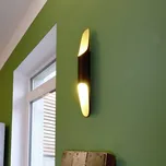 Deko-Light Apodis LED nástěnné světlo, černá/zlatá, výška 50 cm, kovové stmívatelné černá, zlatá LED 10,8 W celkem - Doprava zdarma