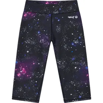 Dívčí kraťasy Dívčí funkční 3/4 legíny černé Wolf H2564