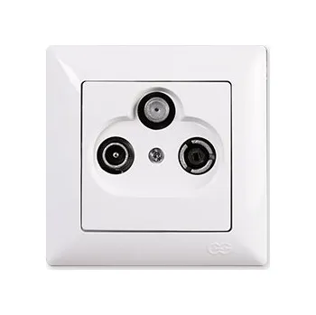Elektrická zásuvka Zásuvka TV-R-SAT koncová Visage Simple bílá