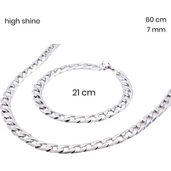 Souprava šperků Ocelový náhrdelník + náramek 23992500