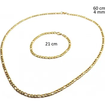 Souprava šperků Ocelový náhrdelník + náramek 23996901