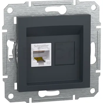 Elektrická zásuvka Schneider Electric Asfora datová zásuvka Cat.5e UTP, 1xRJ 45, antracit, EPH4300171
