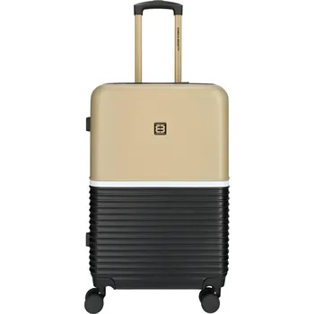 Střední cestovní kufr na kolečkách Enrico Benetti Princetown M Barva: Black/Camel