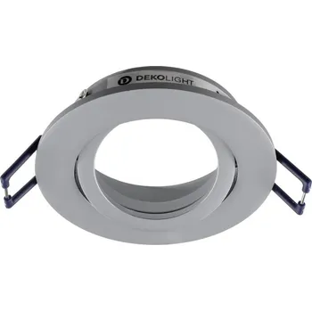 Lampička Deko-Light Stropní vestavné svítidlo Samsola, barva hliníku, Ø 8 cm, kov 1 x GU10 / GU5.3