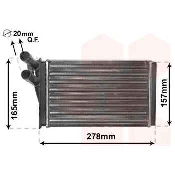 Výměník tepla Výměník tepla, vnitřní vytápění VAN WEZEL 03006097