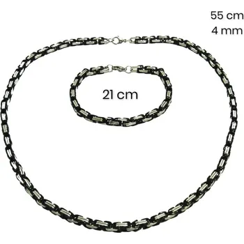 Souprava šperků Ocelový náhrdelník+náramek 23731900