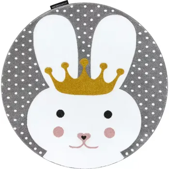 Koberec Dywany Łuszczów Dětský kusový koberec Petit Bunny grey 160x160 (průměr) kruh - SLEVA 3% s kodem radost25