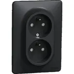 Schneider Electric SEDNA dvojnásobná zásuvka, antracit, SDD314211