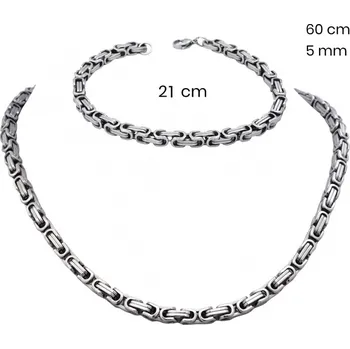 Souprava šperků Ocelový náhrdelník+náramek exeed 23757103