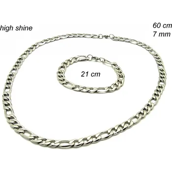 Souprava šperků Ocelový náhrdelník + náramek 23971000