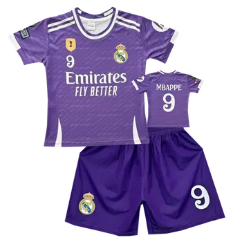 Fotbal Numberoplus Premium dětský fotbalový dres Komplet Real Madrid AWAY -Kylian Mbappé Velikost: 7-let.(vel.116)