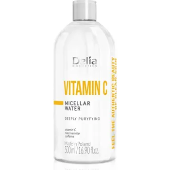 Micelární voda Delia Cosmetics Authentic Beauty Vitamin C čisticí micelární voda s vitaminem C 500 ml