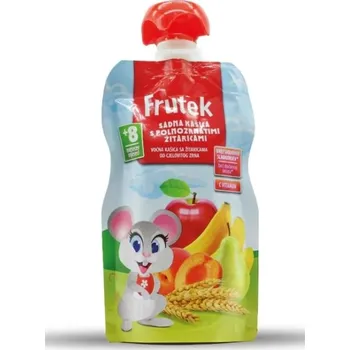 Potravina Fructal Frutek - ovocné pyré s celozrnnými obilninami, 100 g