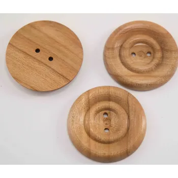 Knoflík Dírkový dřevěný knoflík - přírodní - průměr 3,95 cm