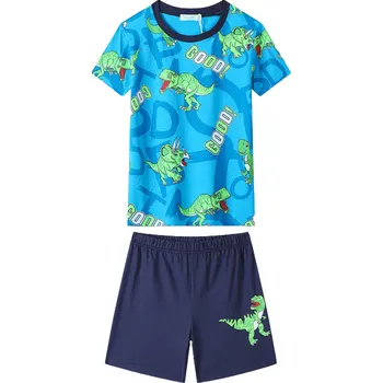 Chlapecké pyžamo CHLAPECKÉ LETNÍ PYŽAMO modrá Kugo MP5883 (Letní pyžamo pro kluky)
