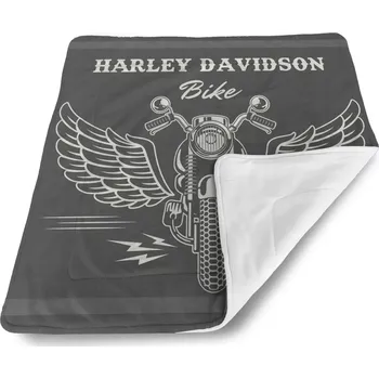 deka Sablio Dětská deka pro miminko Harley-Davidson S křídly - 80x100 cm