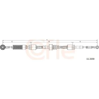 Tažné lanko, ruční převodovka COFLE 11.3350