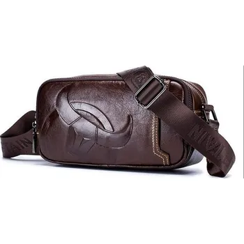 Bullcaptain pánská kožená messenger taška Zozime Hnědá BULLCAPTAIN DJB0308s2