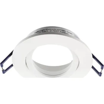 Lampička Deko-Light Stropní vestavné svítidlo Samsola, bílé, Ø 8 cm, kovové bílá 1 x GU10 / GU5.3