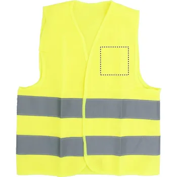 reflexní vesta Dětská bezpečnostní vesta Sítotiskový transfer (max. 2 barvy, 70x70mm) 2 barvy 5 LEFT CHEST
