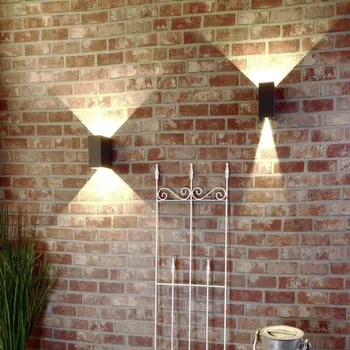 Venkovní osvětlení Deko-Light Venkovní nástěnné svítidlo LED Arcturus, šířka 8 cm, grafitová barva 2 světla grafitově šedá RAL 7024 LED 6 W celkem - Doprava zdarma