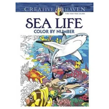 Populárně naučná literatura pro dospělé Creative Haven Sea Life Color by Number Coloring Book - Toufexis, George