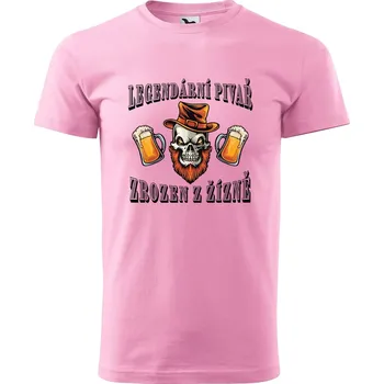 Pánské tričko DOBRÝ TRIKO Pánské tričko s potiskem Legendární pivař Velikost: M, Barva: Růžová