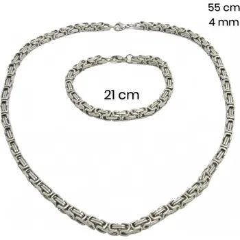 Souprava šperků Ocelový náhrdelník+náramek 23757000