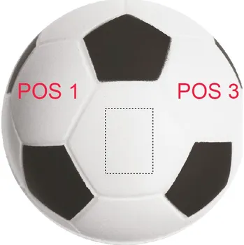 Antistresový míč 15 WHITE SEGMENT 2, 15x11mm Tamponový tisk, 1 barva