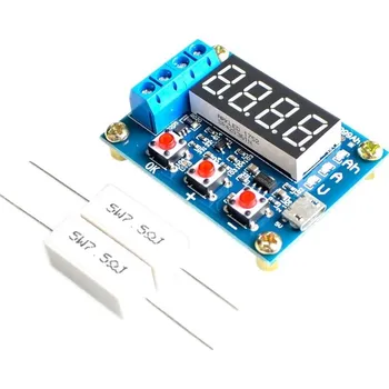 Vývojová deska ZB2L3 – tester kapacity Li-ion baterií včetně 2× výkonového rezistoru 5W 7.5Ω