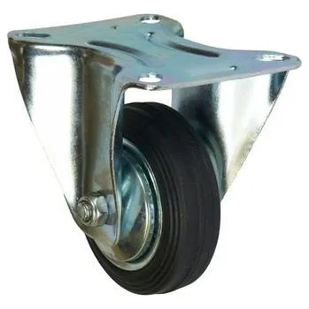 Pojezdové kolečko Gumové transportní kolo s přírubou, průměr 80 mm, valivé ložisko