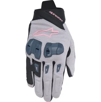 Moto rukavice Rukavice stella sp x 1, alpinestars, dámské (šedá/černá/tmavě šedá/růžová, vel. s)