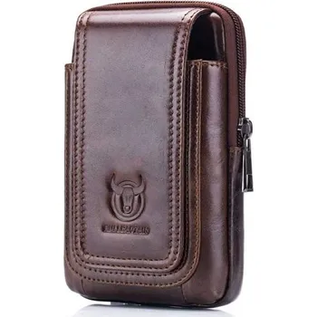 Ledvinka Bullcaptain pánská kožená taška na pásek Conrad Hnědá BULLCAPTAIN 97k-cube